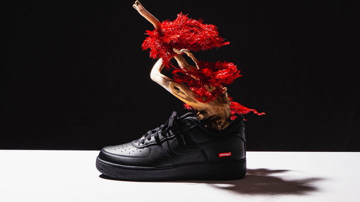 【深紅】Japanese Bonsai Art  – Supreme×Nike Air Force1【黒】