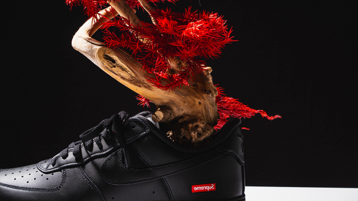 【深紅】Japanese Bonsai Art  – Supreme×Nike Air Force1【黒】